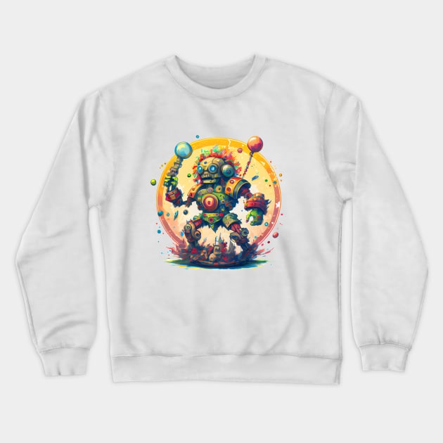 Inca,Maya robot warrior Crewneck Sweatshirt by MLArtifex